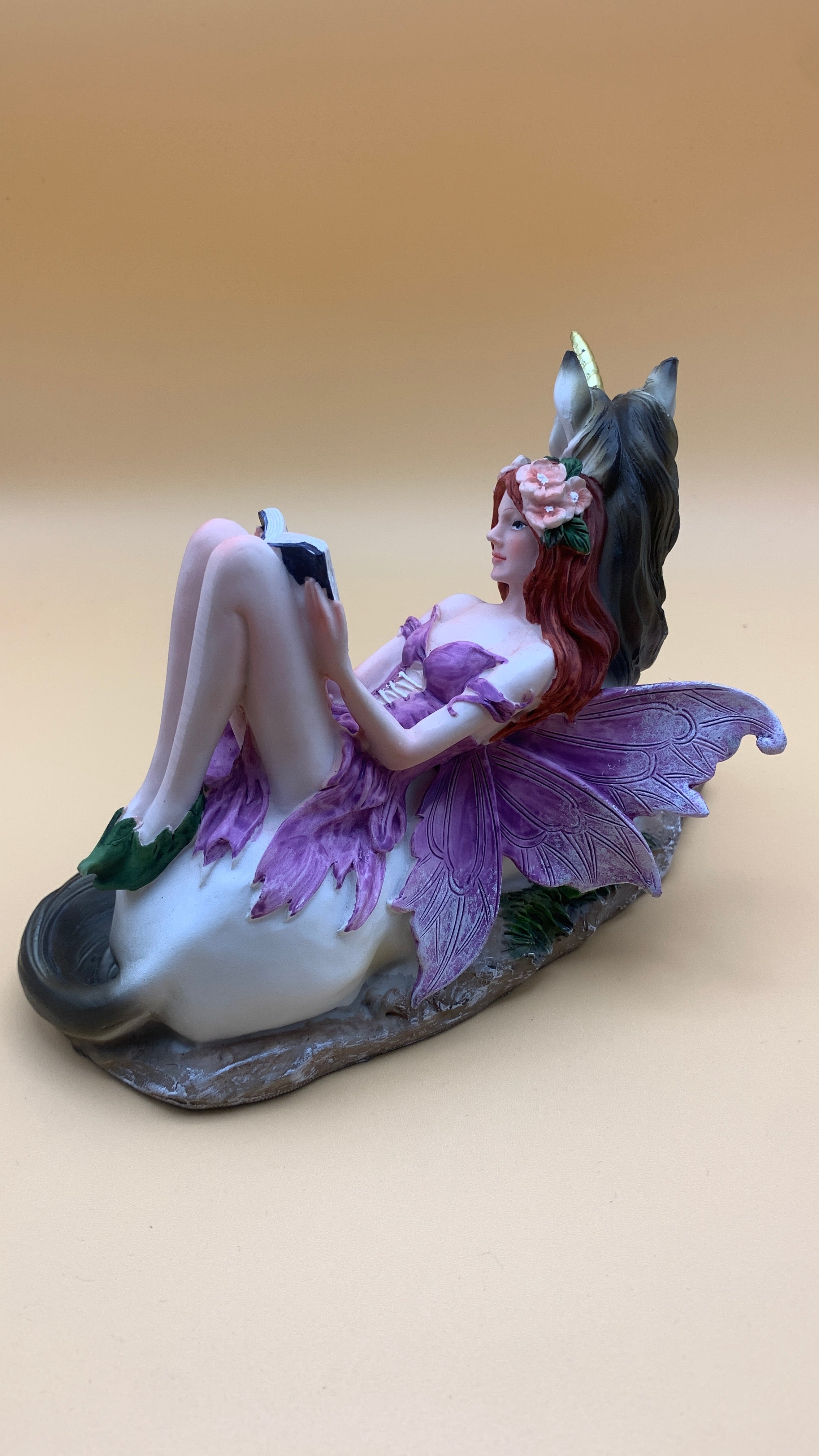 Figura Hada Espíritu del Bosque y Unicornio "Sueña Despierto"